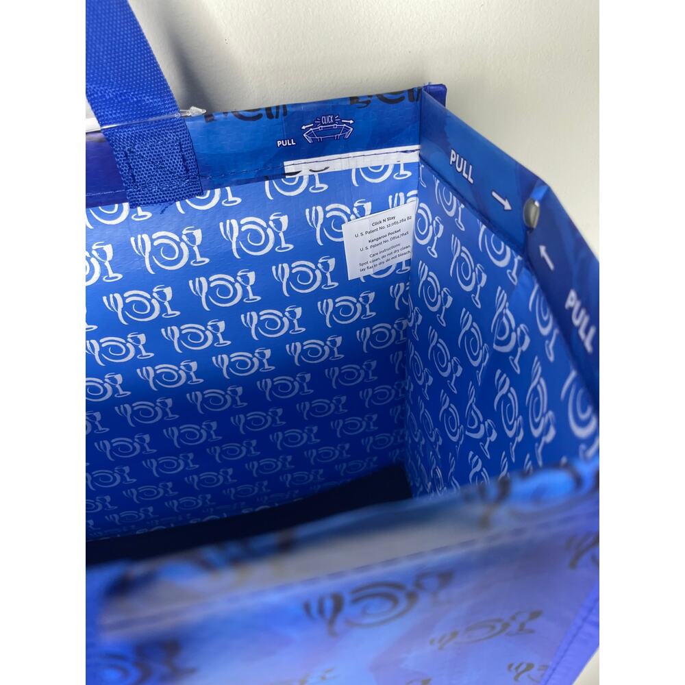 Wegmans Blue Click N' Stay Reusable Grocery Tote Bag w/ Removable Liner NEW NWT! - Picture 15 of 16